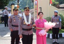 Polres Sintang Sambut Kapolres Baru AKBP Sanny Handityo